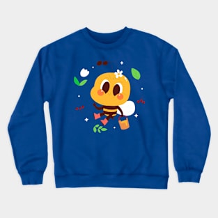 Bee Hand Drawn Cartoon Crewneck Sweatshirt